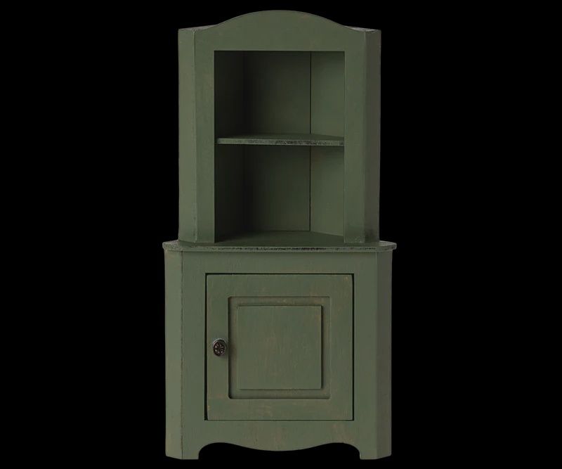 Maileg - corner cabinet, miniature – dark green