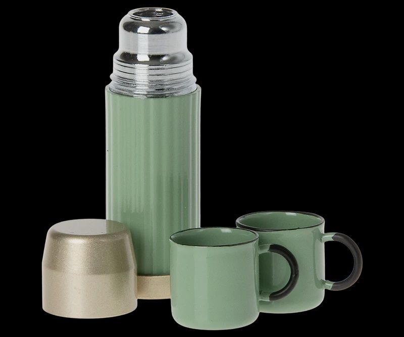Maileg - Thermos and Cups, Mouse, Mint #11-2114-00