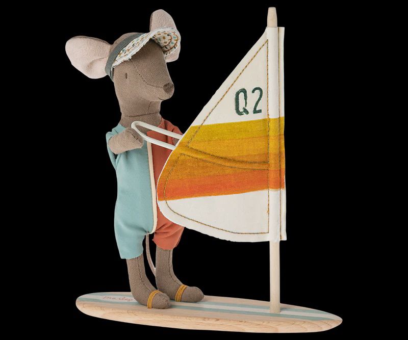 Maileg - beach mice, surfer big Brother