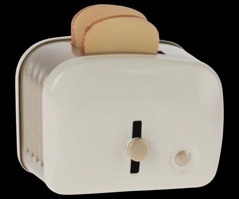 Maileg - toaster with bread, miniature - off-white