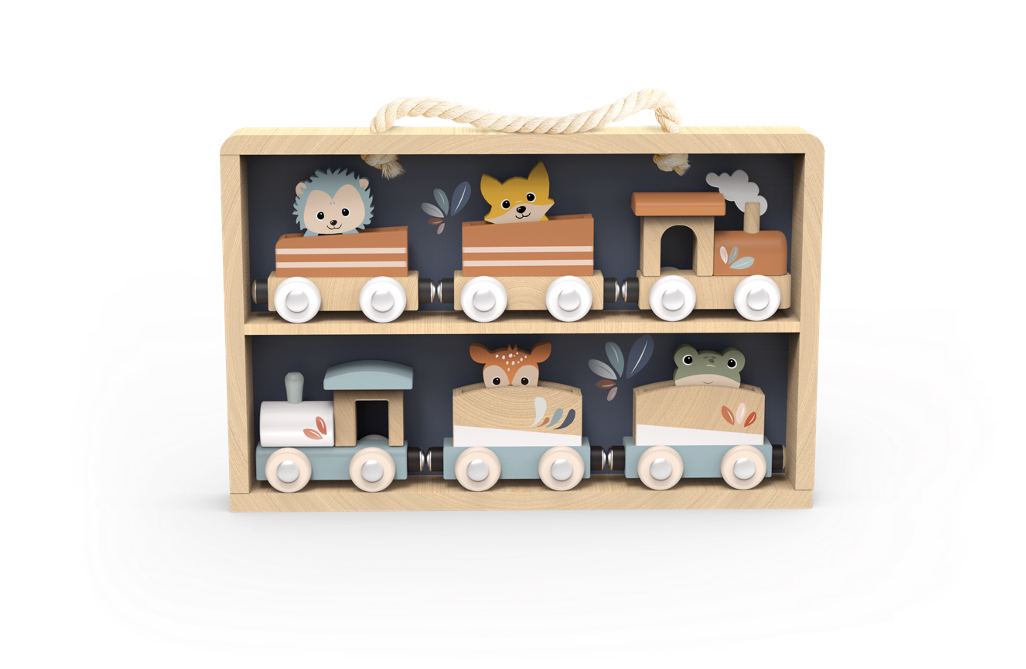 Speedy Monkey Train Set Display Case