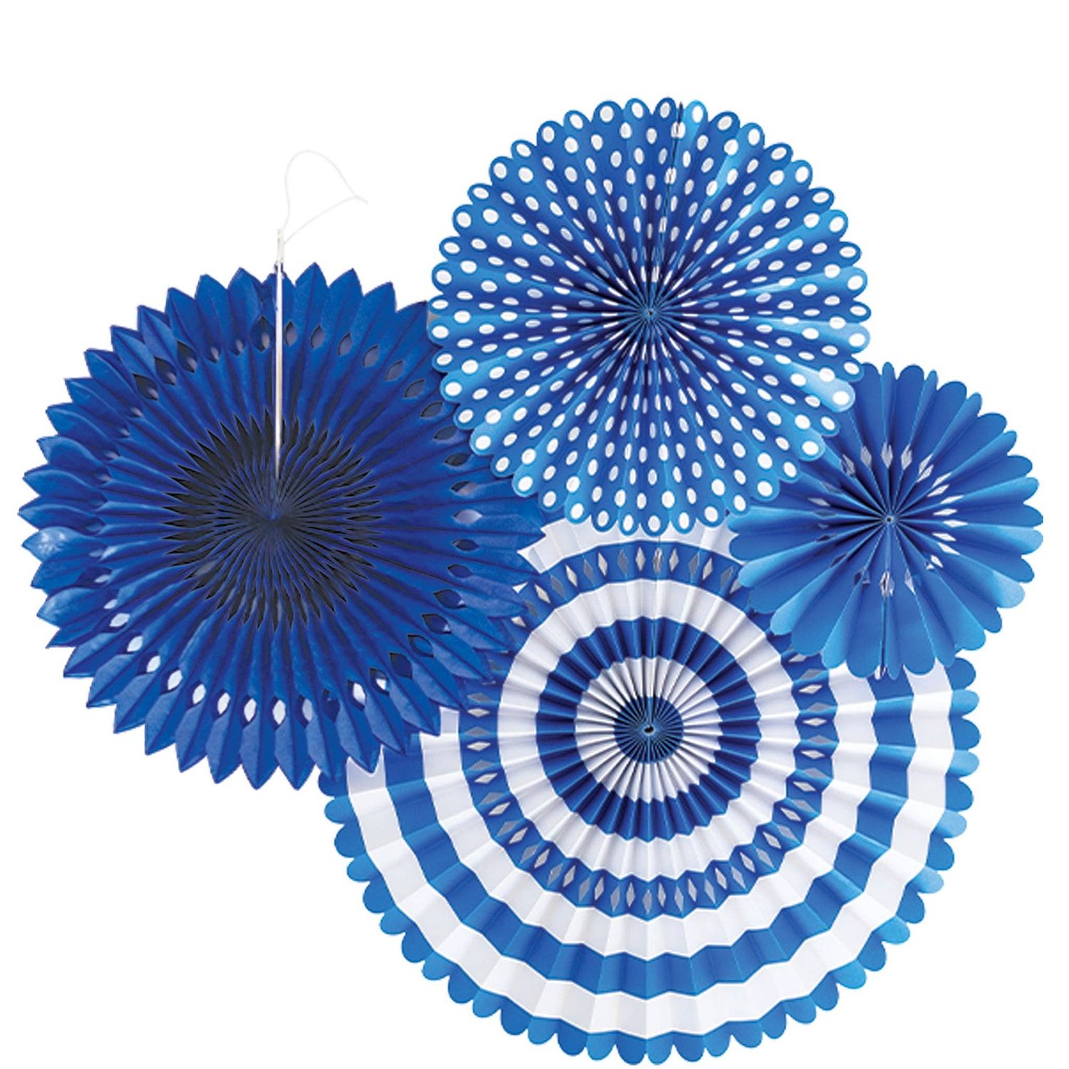 Faire - Blue and White Party Fan Set #PLFN04