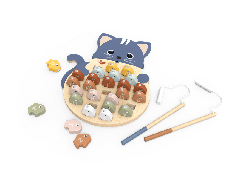 Speedy Monkey Fishing Game Alphabet