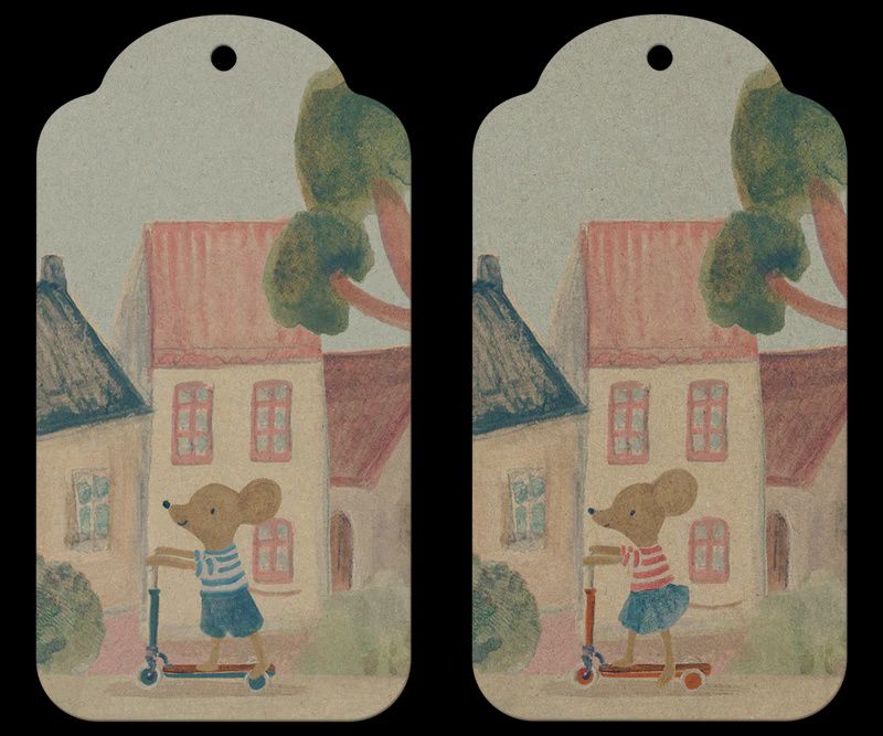 Maileg - gift tags, mouse 12pcs