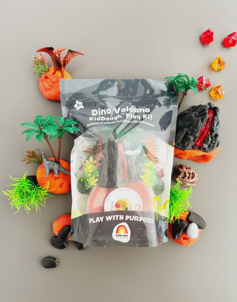 Kid Dough Dino Volcano Play Kit