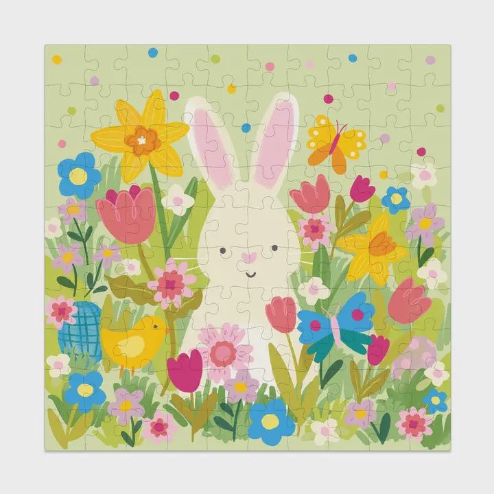 Faire - Bunny In Flowers Puzzle #PLPZ159