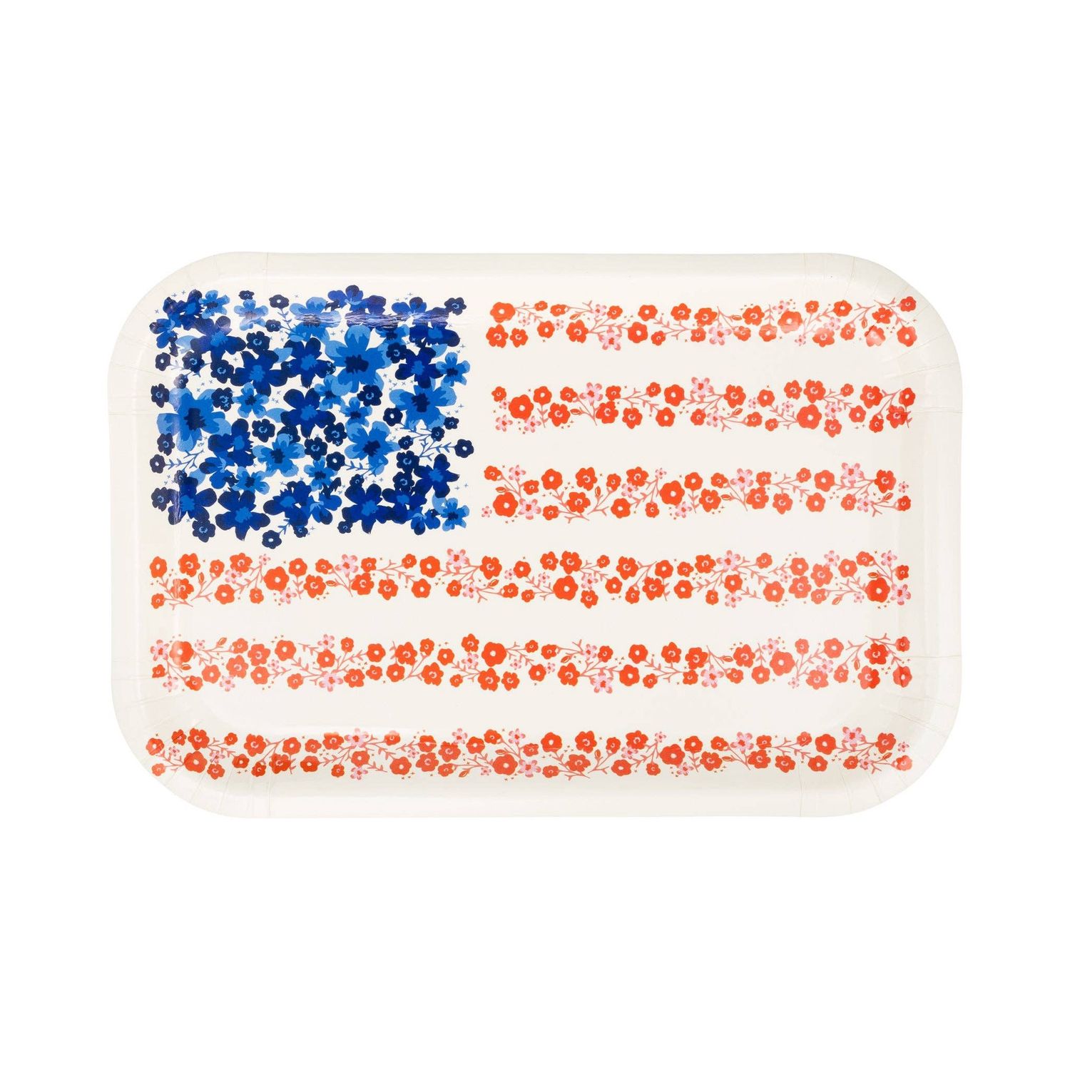 Faire - Floral Flag Plate (8 ct) #PLPL1074