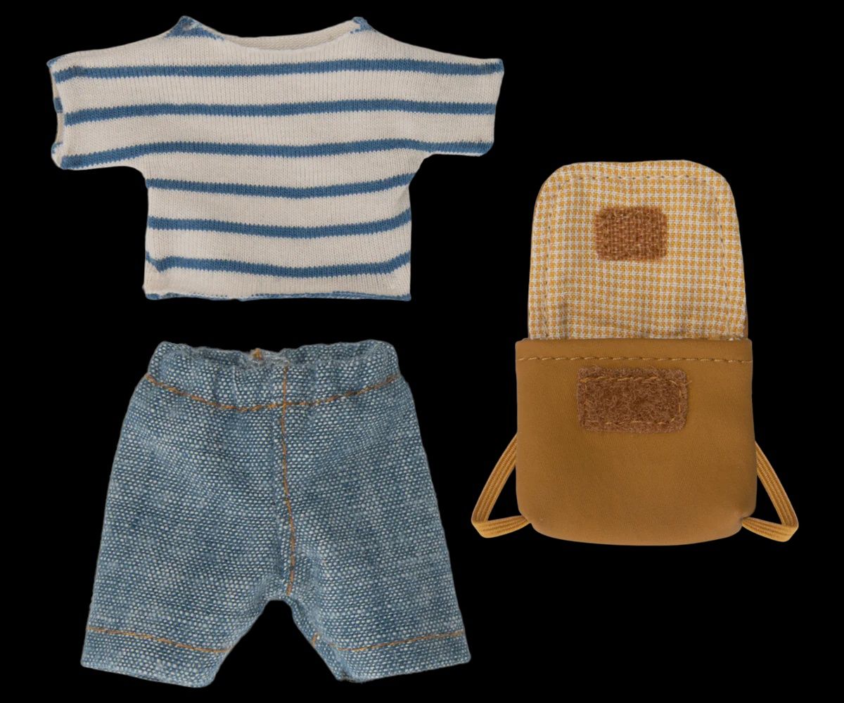 Maileg- Clothes &amp; Bag-Big Brother Brown