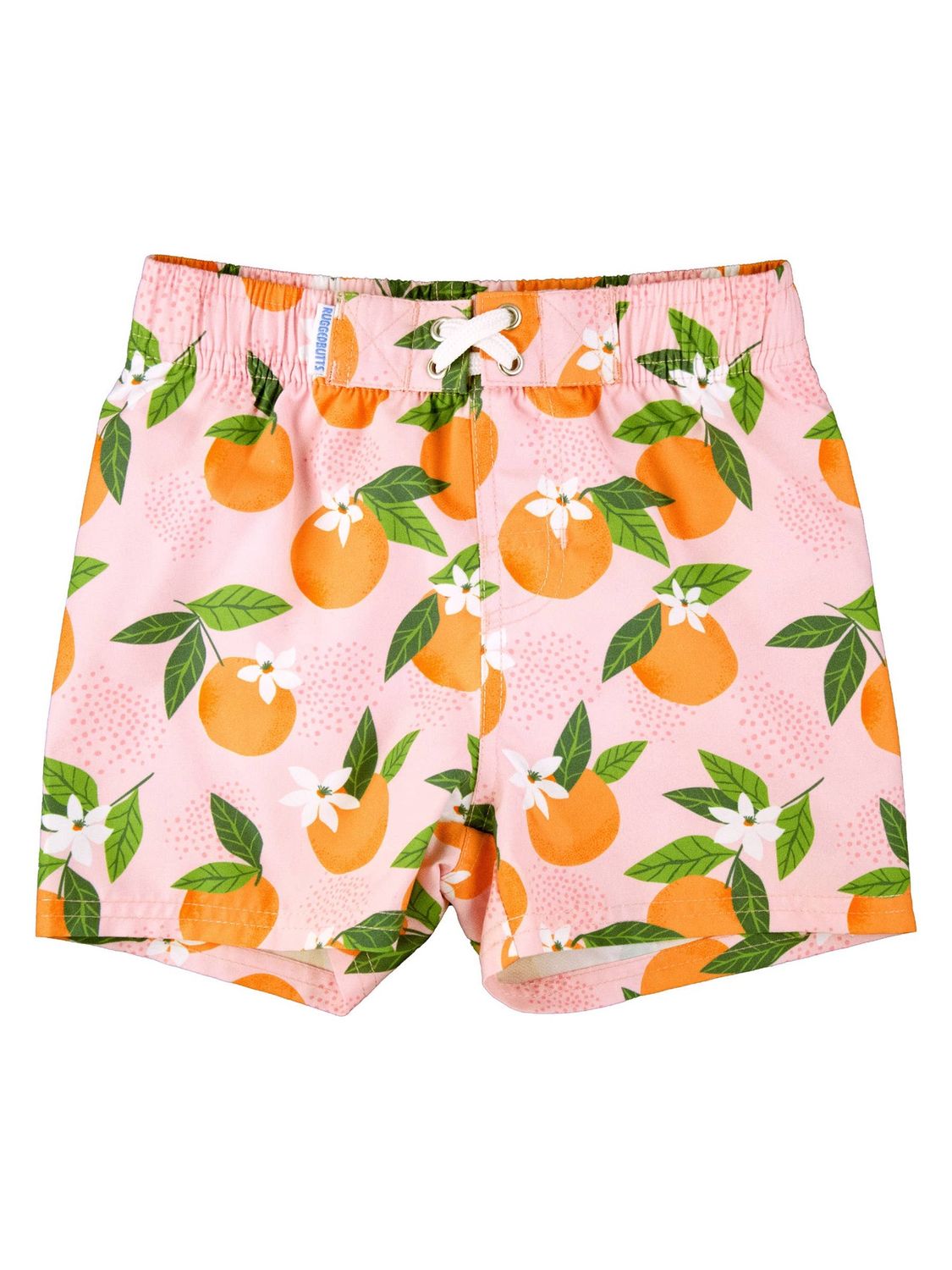 Boys Orange You The Sweetest Swim Trunks: Pink / 3T