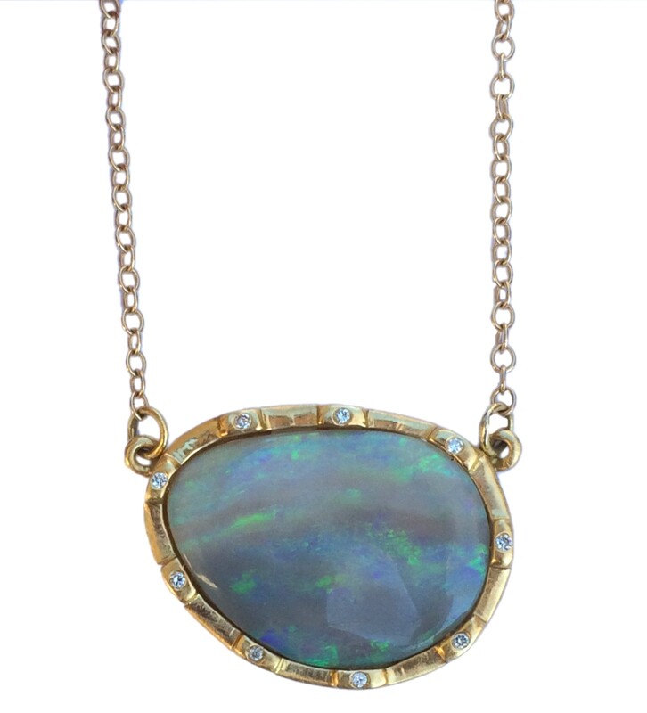 Cubist Opal Necklace