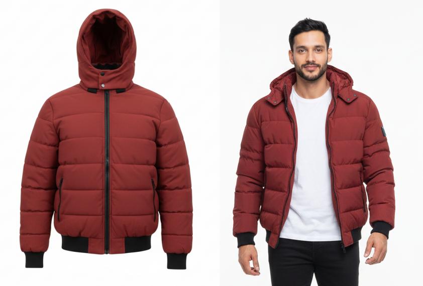 Chaqueta Acolchada con Capucha