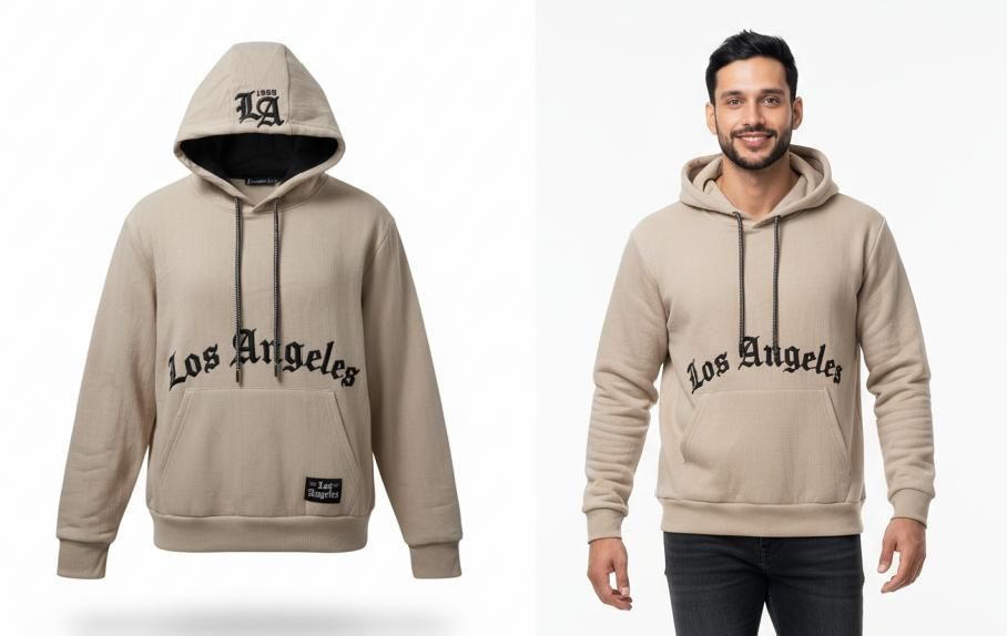 Sudadera con Capucha Los Angeles Moda Urbana