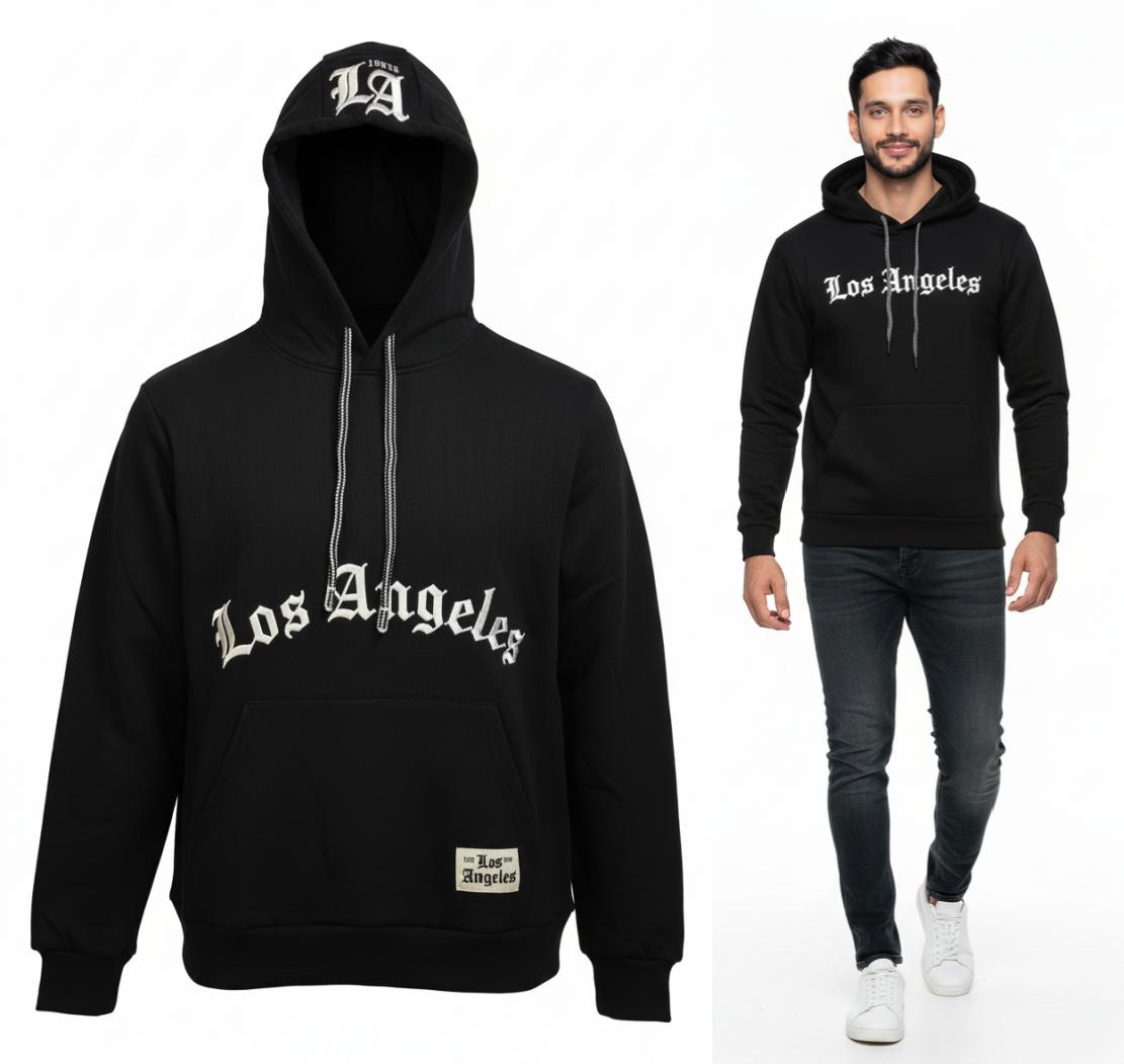 Sudadera con Capucha Los Angeles Moda Urbana