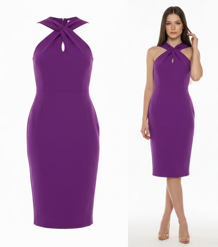 Vestido Midi de Fiesta con Escote Cruzado Elegancia y Sofisticación Vestido Midi de Fiesta con Escote Cruzado Elegancia y Sofisticación