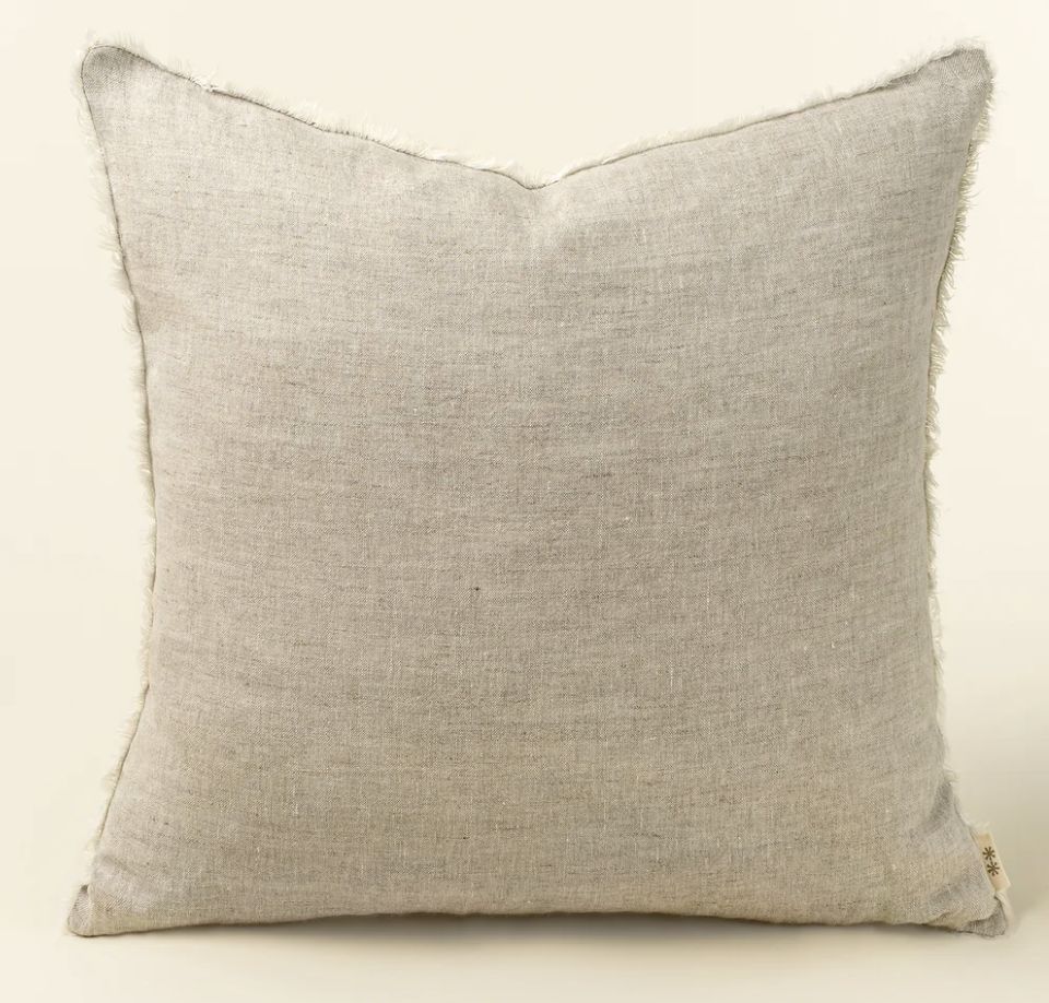20x20 Lina Linen Pillow Chambray Cover with Filler