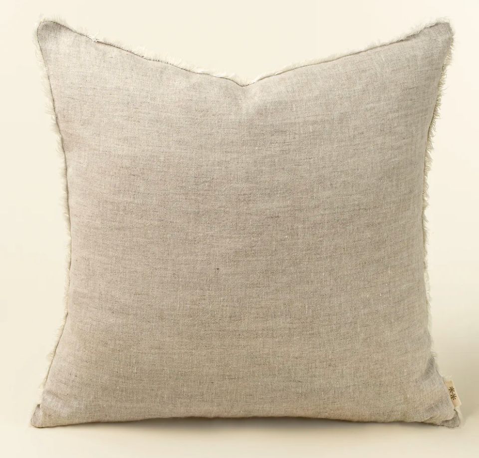 20x20 Lina Linen Pillow Chambray Cover with Filler