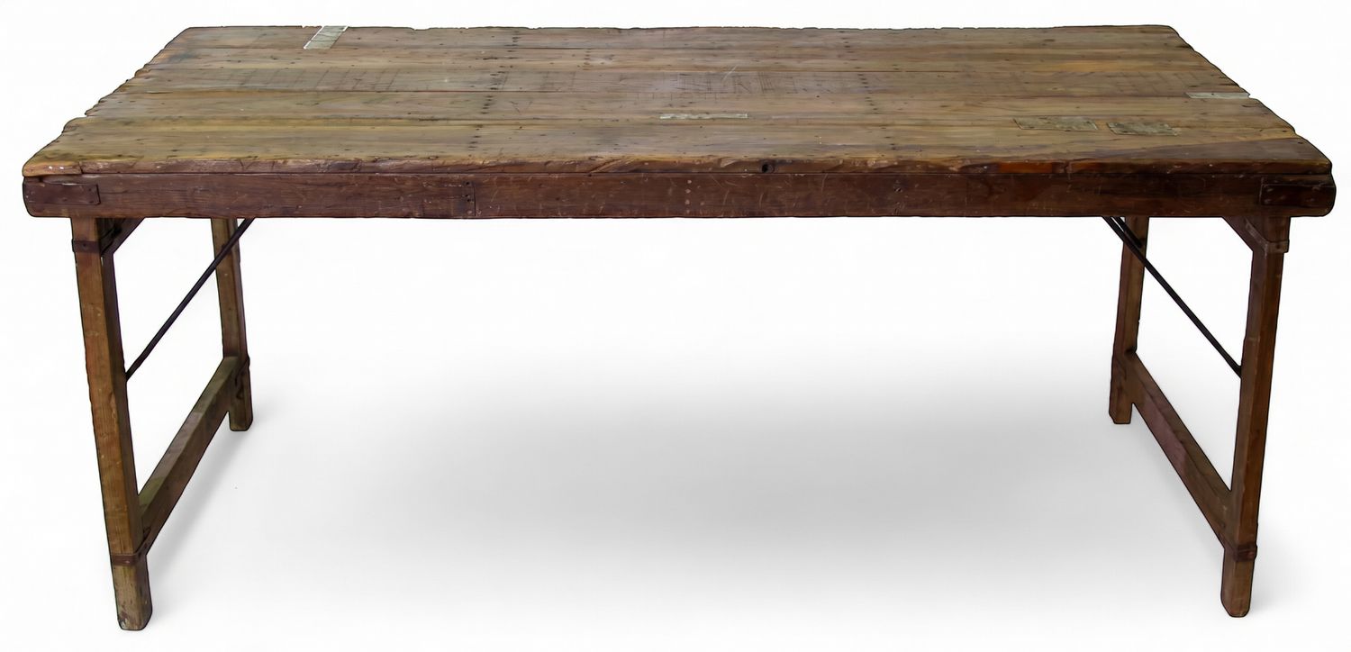 BO-Extra Large Vintage Wood Wedding Table