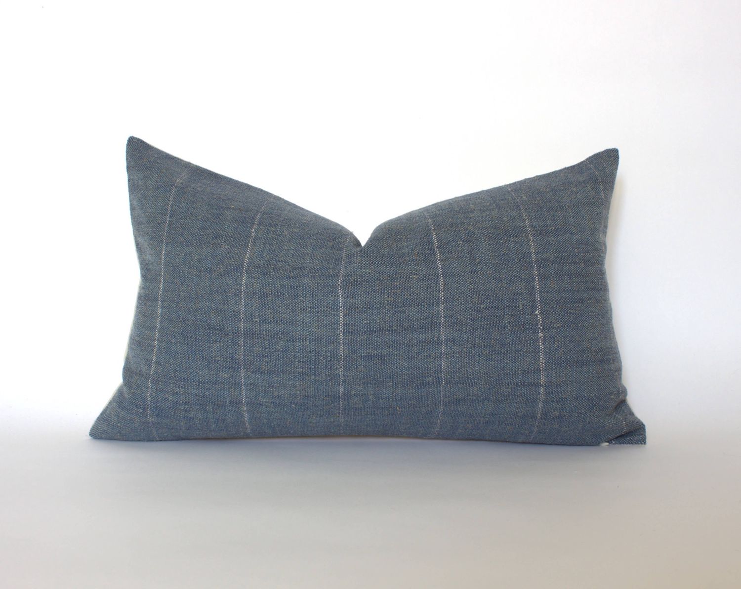 Dark Blue Lumbar Cover, Throw Pillows for Couch | Marina: 14x20