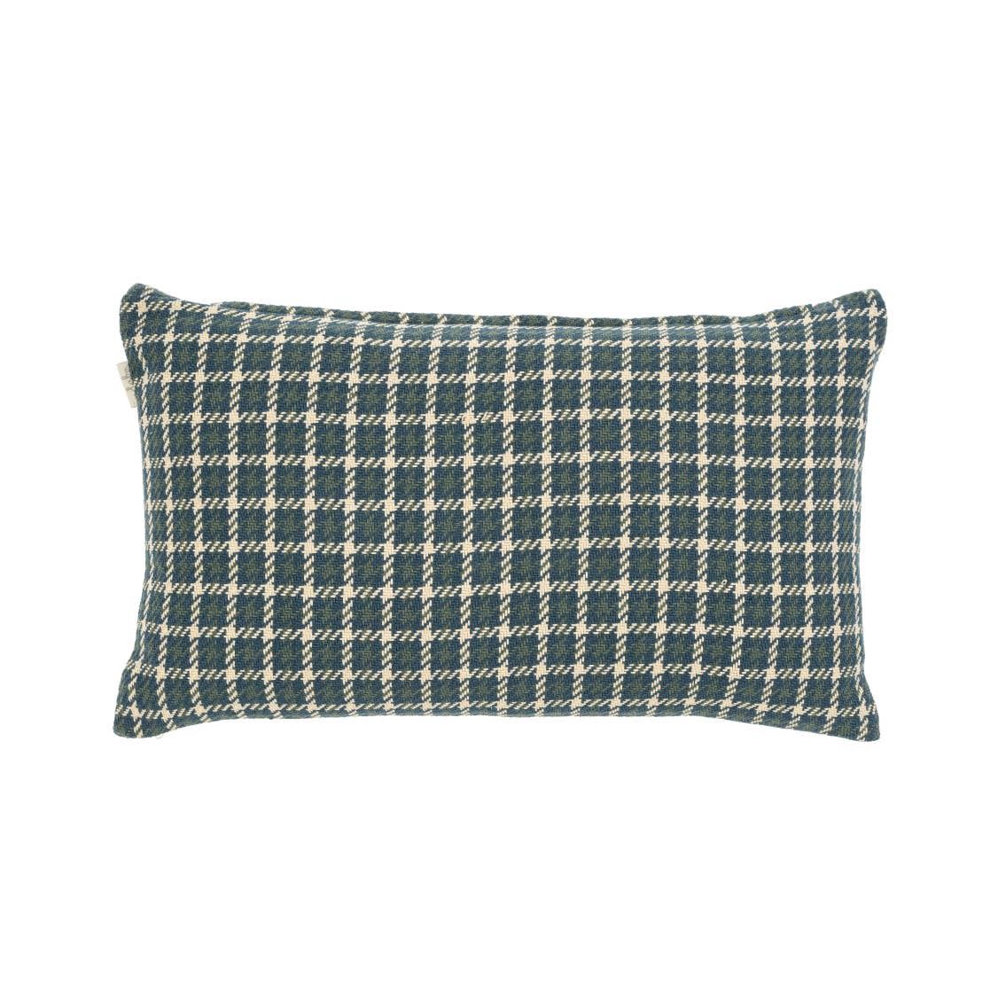 21x12 Houndstooth Pillow Teal: Cover with Filler