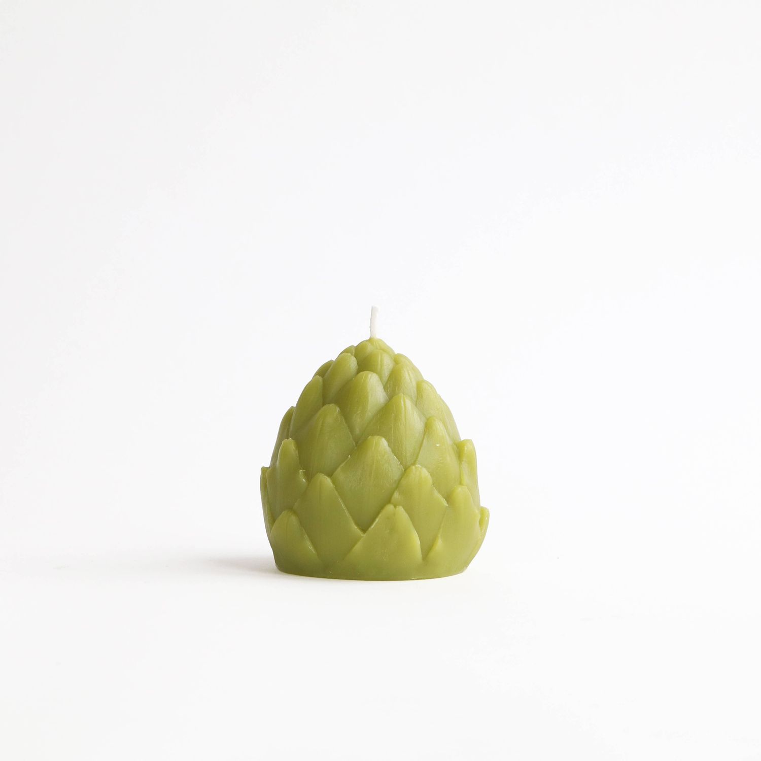 Artichoke Beeswax Candle: Green
