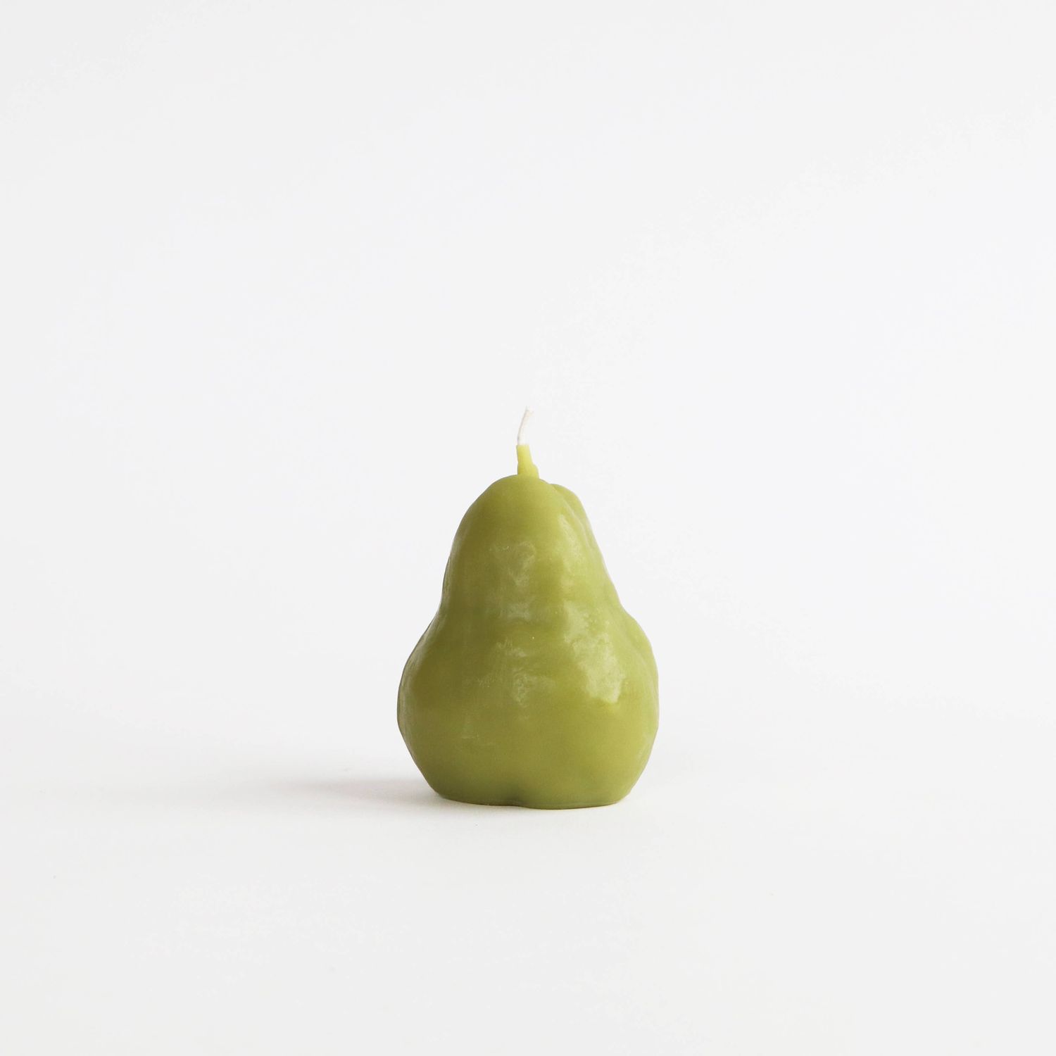 Pear Beeswax Candle: Green