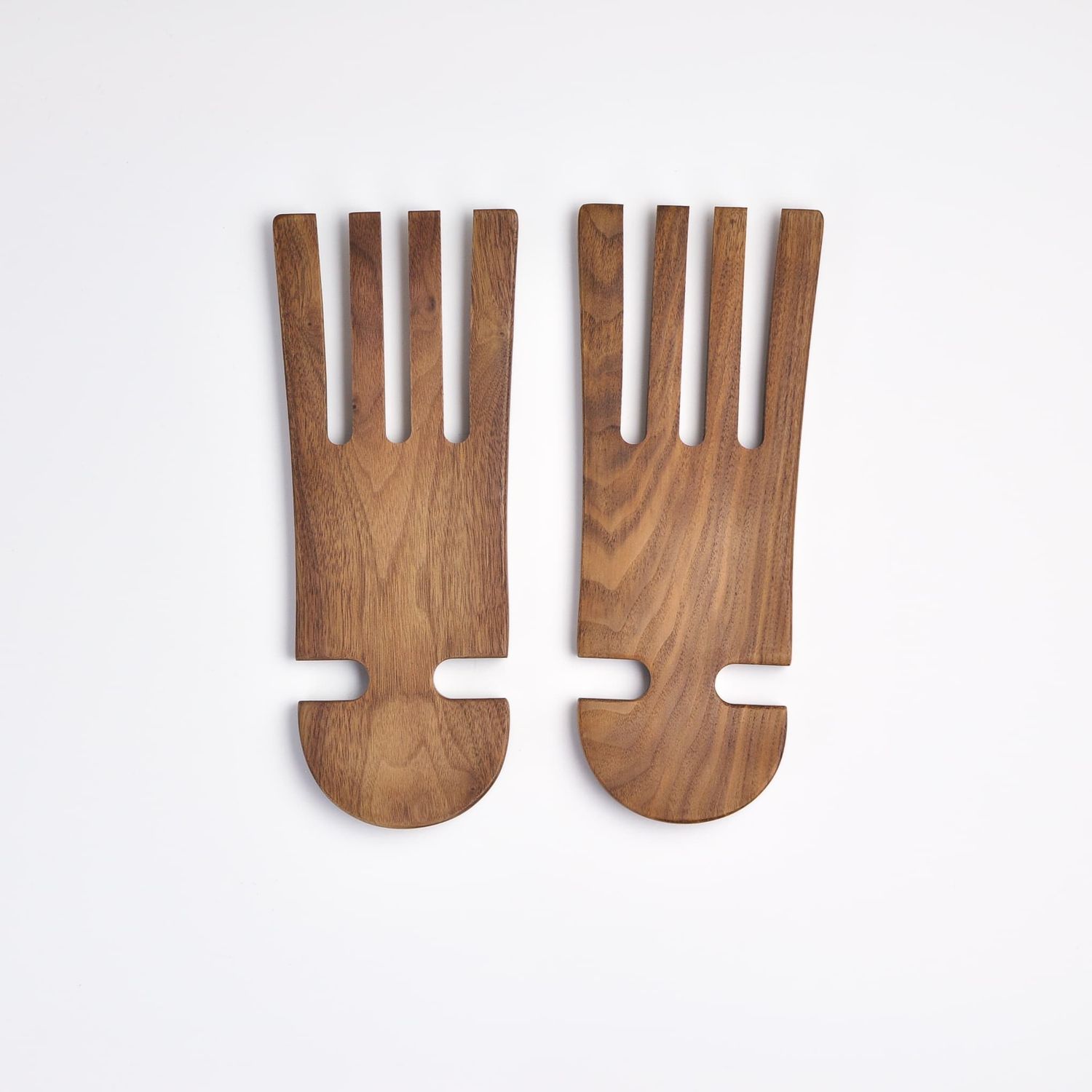 Walnut Wood Salad Hands