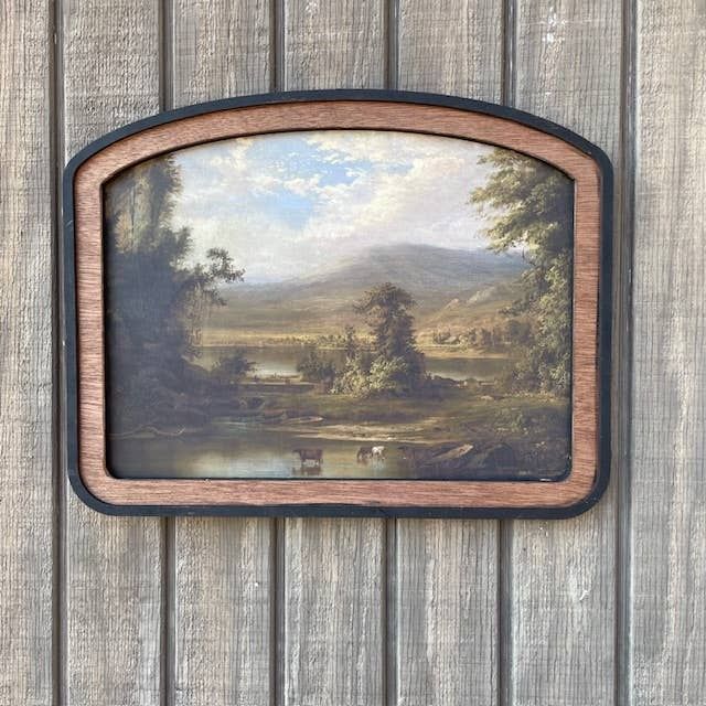 Pastoral Lake Arched Frame
