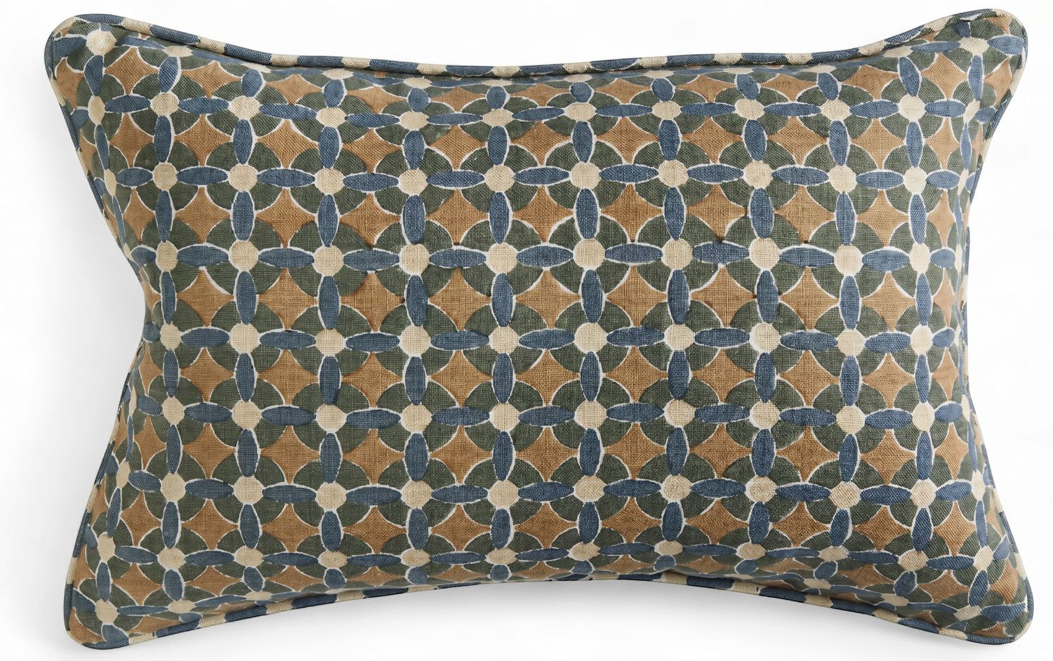 Casablanca Desert Linen Cushion with Down Insert 12"x18"