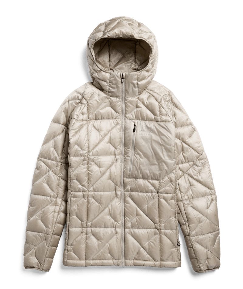 M AK Baker Hooded Down Jacket, Color: Chinchilla Gry, Size: MD