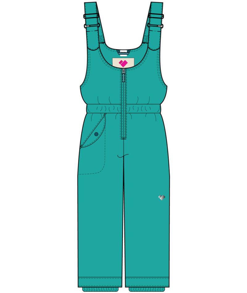 K Snoverall Bib Pant, Color: Tiny Pine, Size: 2