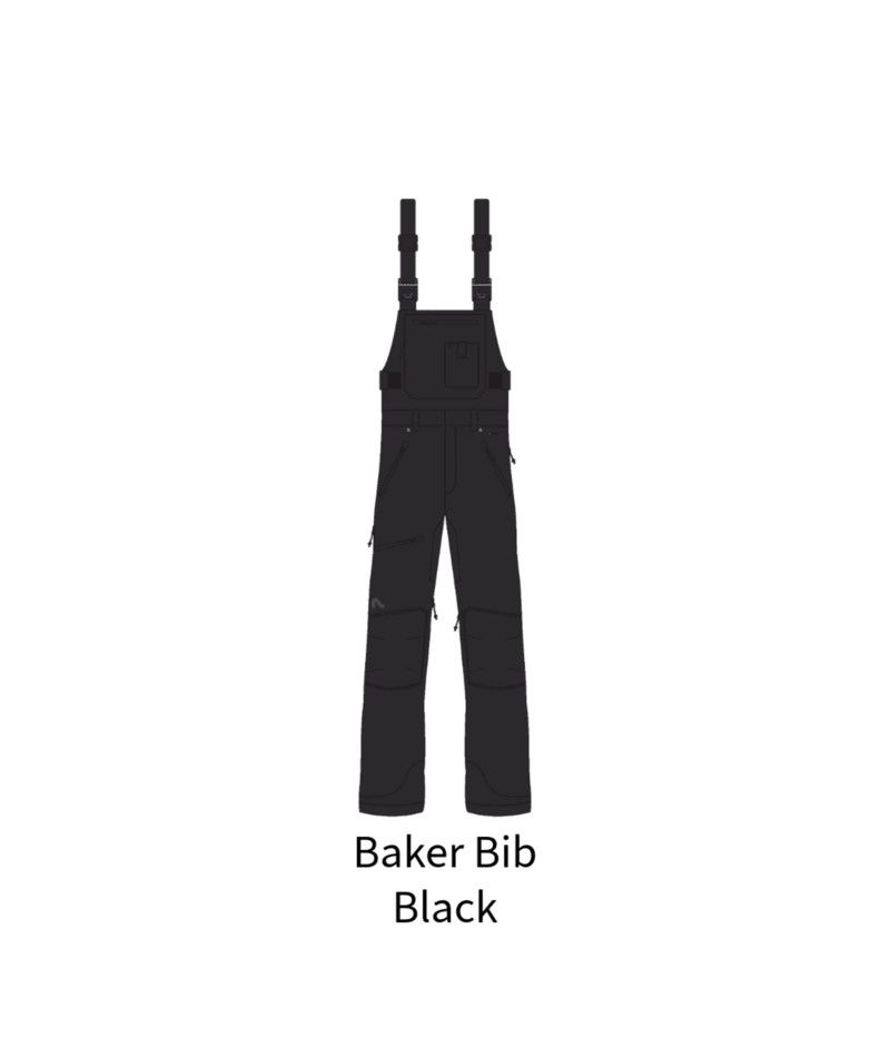 M Baker Bib, Color: Blk, Size: MD
