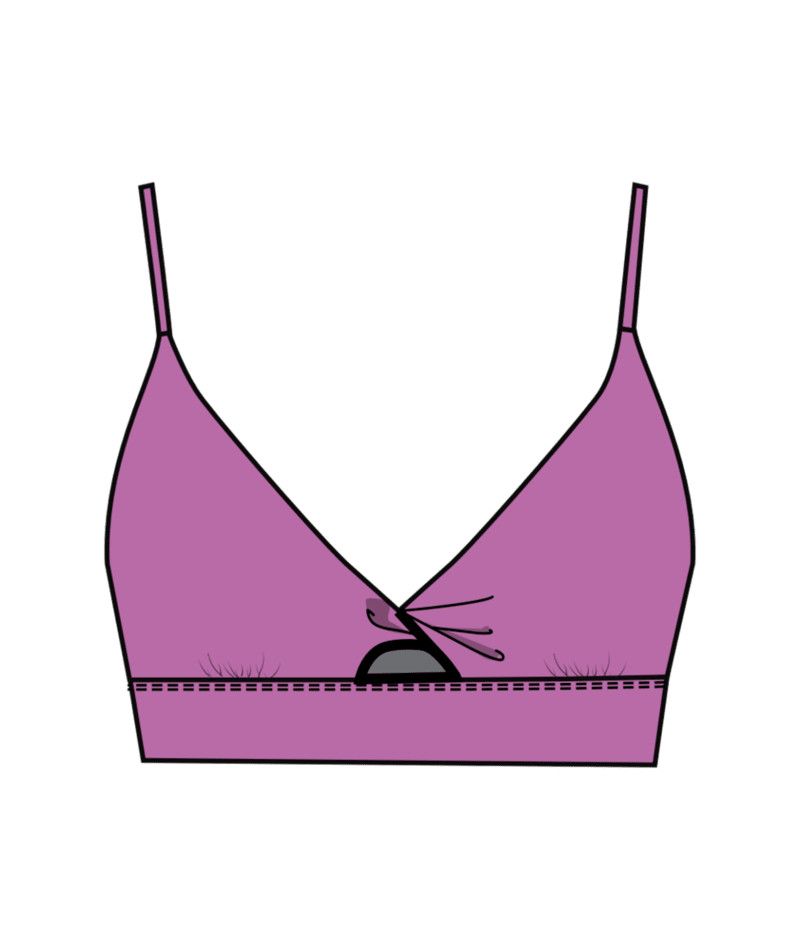 W Elba Top, Color: Violet, Size: XS