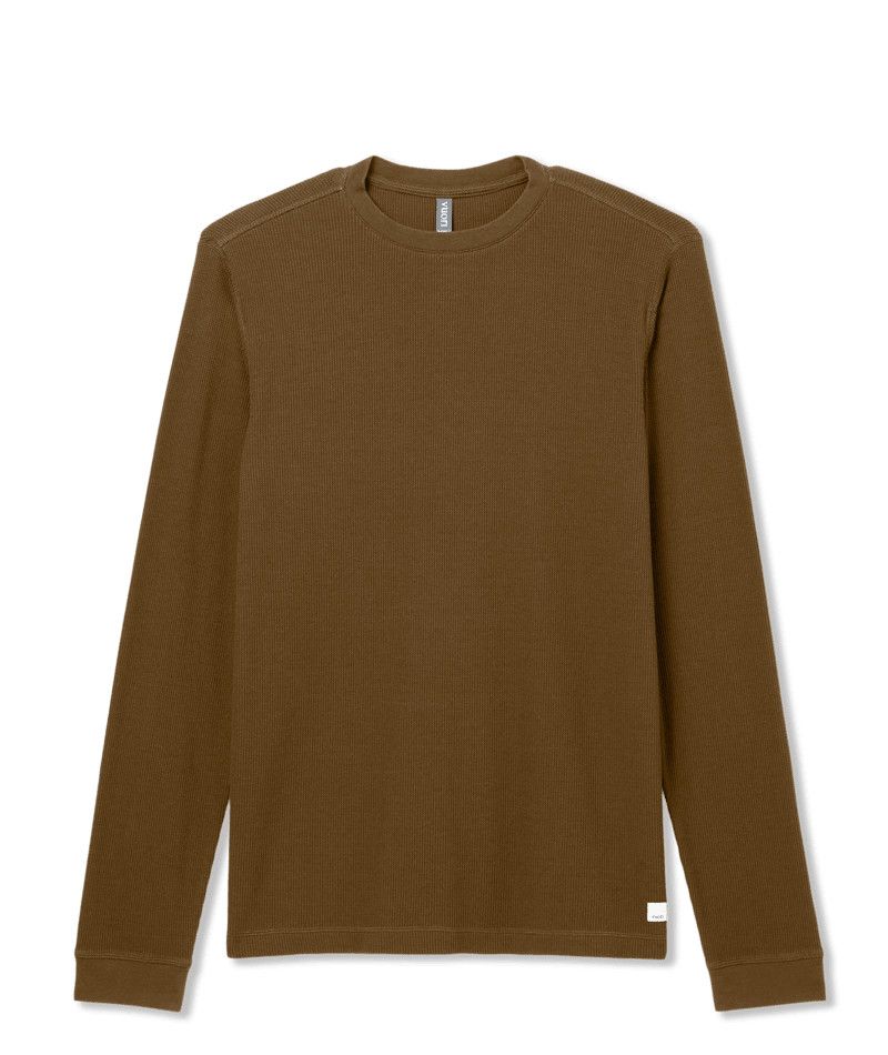 M Waffle Crew, Color: Bourbon, Size: MD