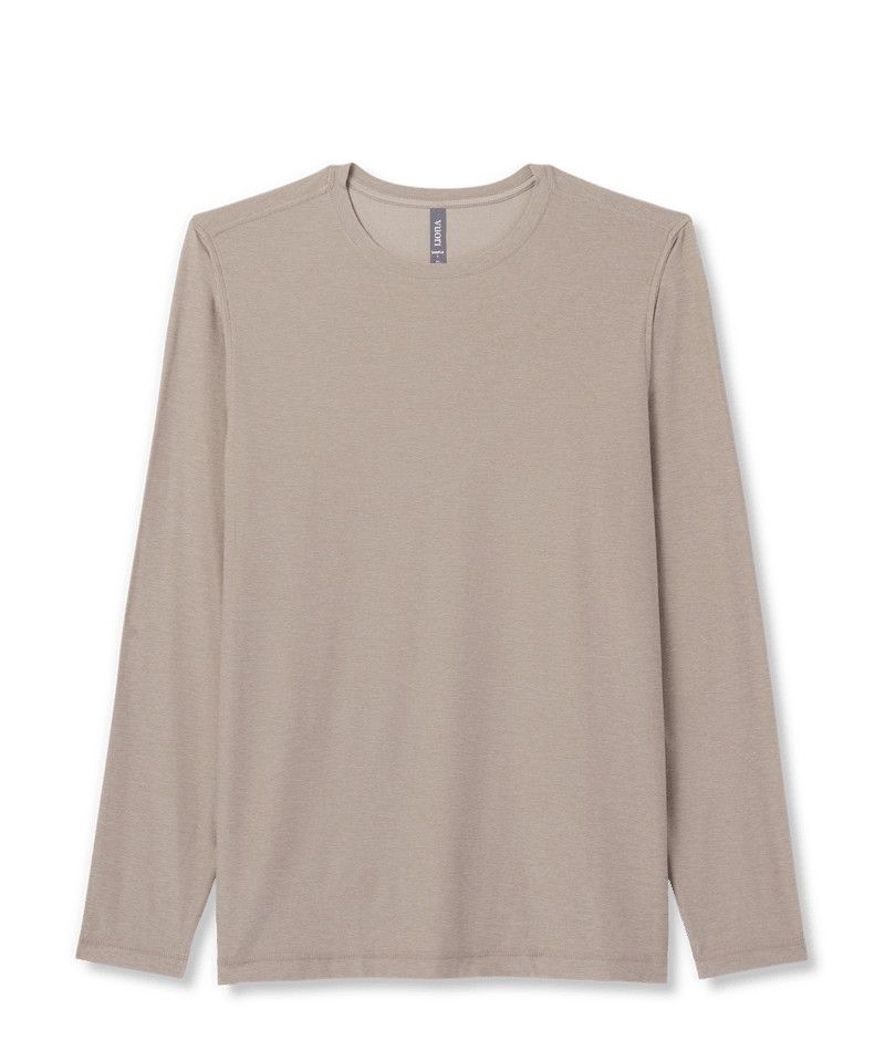 M L/S Strato Tech Tee, Color: Acorn Hthr, Size: MD