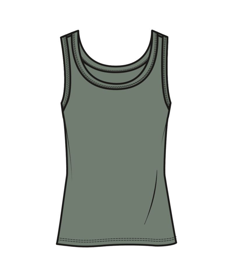 W Ever Tank, Color: Fatigue, Size: XS
