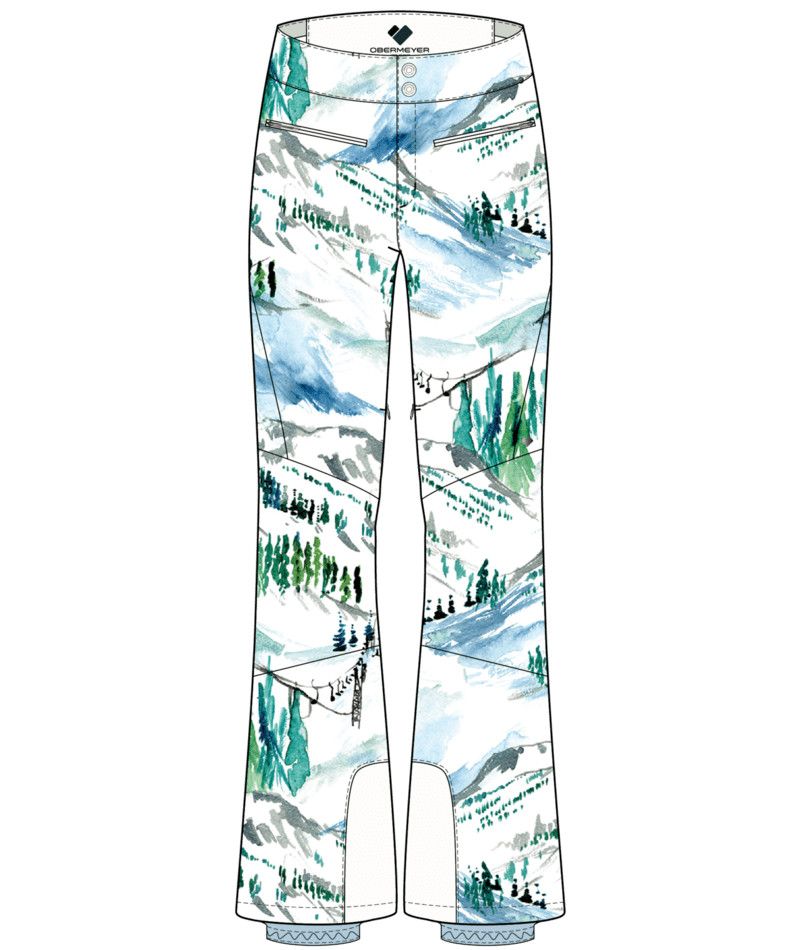 W Printed Bliss Pant, Color: Slvr Queen, Size: 2