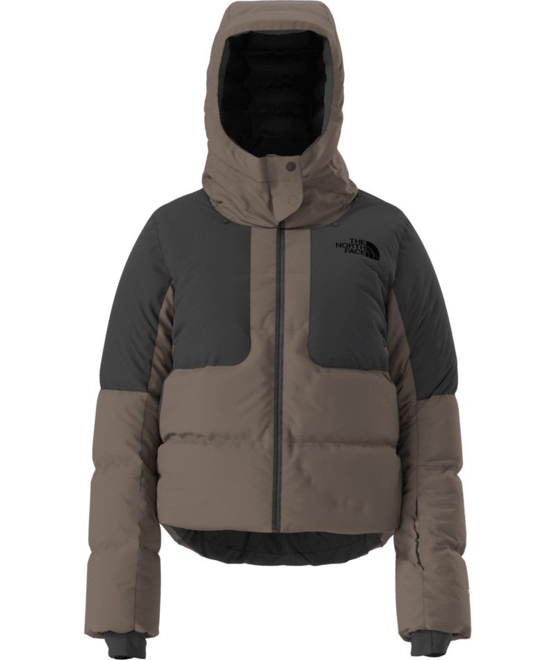 W Cold Spell Cropped Down Jacket, Color: Smokey Brwn/TNF Blk, Size: SM