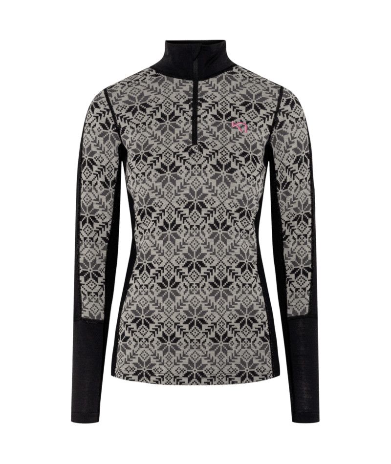 W Anna 1/2 Zip, Color: Blk, Size: XS