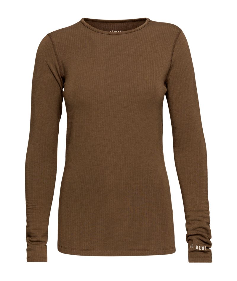 W HW Grid Fleece Crew, Color: Cocoa, Size: XS
