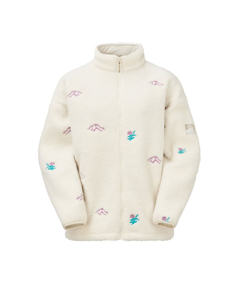 W Nyss Zip Fleece, Color: Tofu, Size: SM