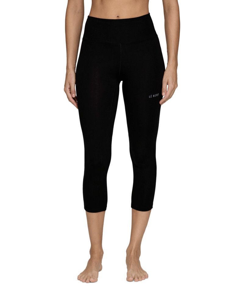 W Midweight 3/4 Bttm, Color: Blk, Size: XS