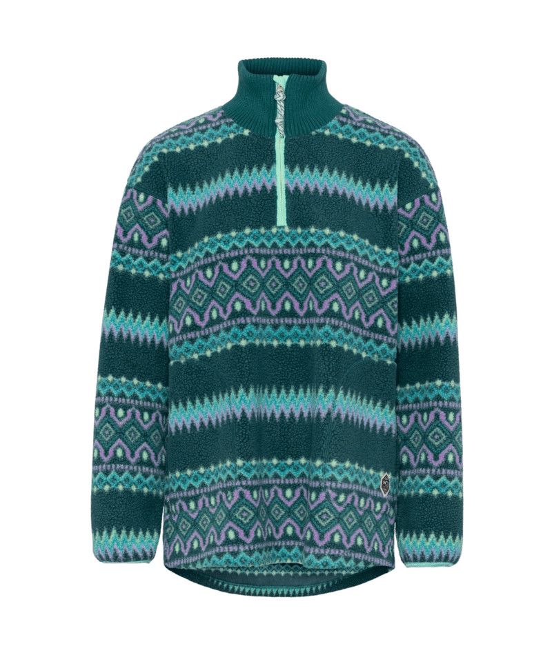 W Ruthie Midlayer 1/2 Zip, Color: Peacock, Size: XS