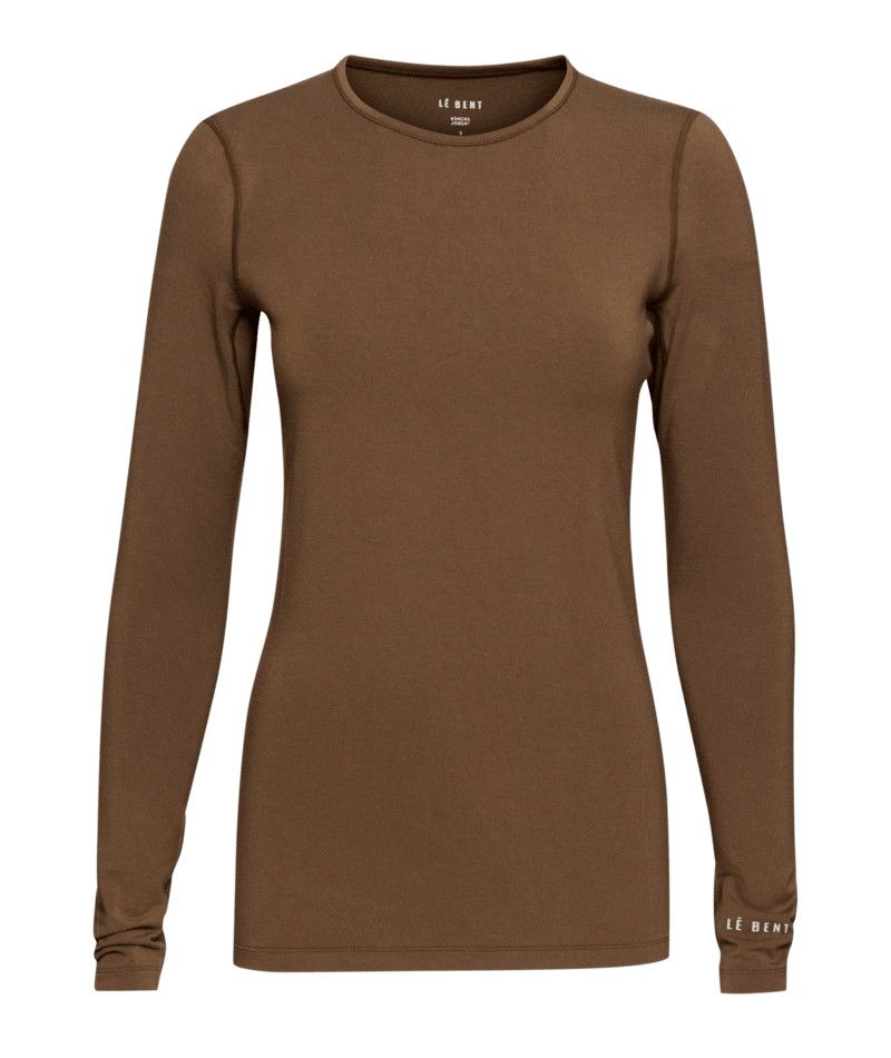 W Midweight Crew, Color: Cocoa, Size: XS