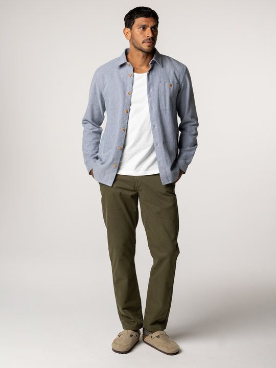 M Gylly Shirt, Color: Indigo Dobby, Size: MD