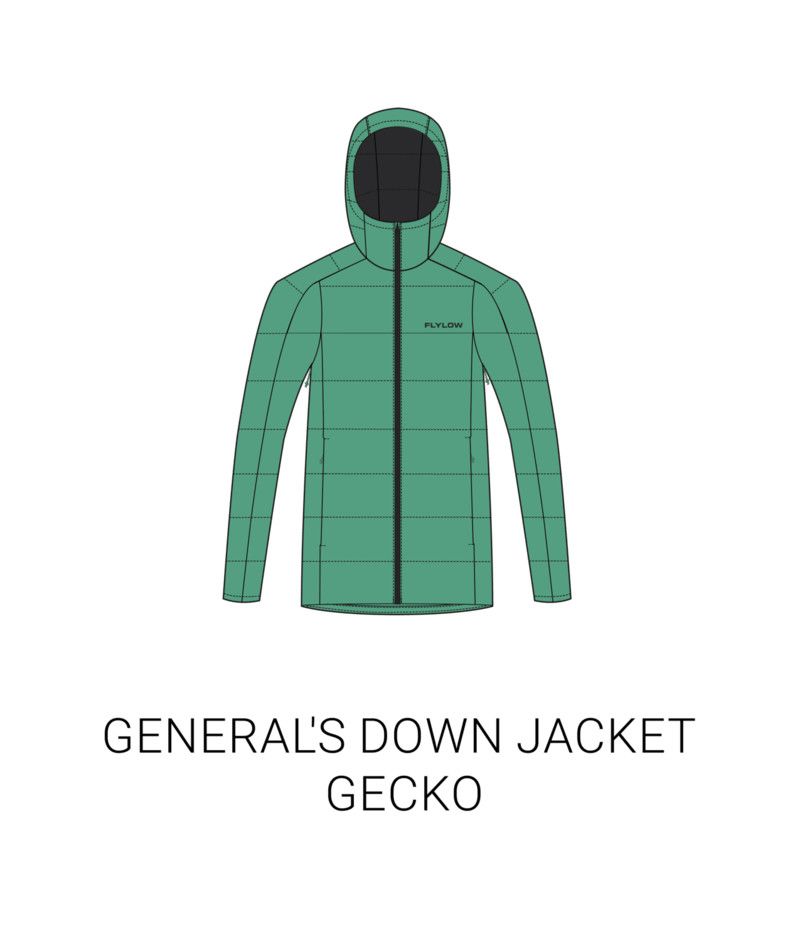 M General's Down Jkt, Color: Gecko, Size: MD