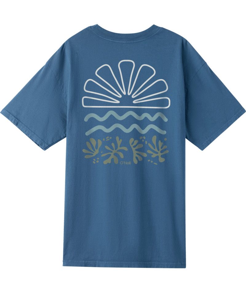 W OG Horizon Oversized Tee, Color: Blue Fusion, Size: SM