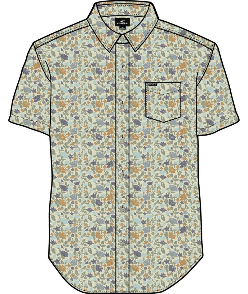 M Oasis Standard SS Woven Shirt, Color: Lt Khaki, Size: MD