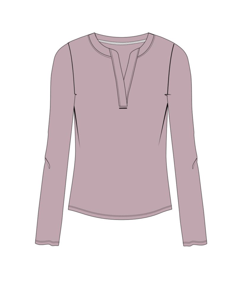 W Ever Henley, Color: Lt Dusk, Size: XS