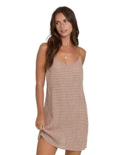 W Summer Love Check Dress, Color: Sugar Almond, Size: XS