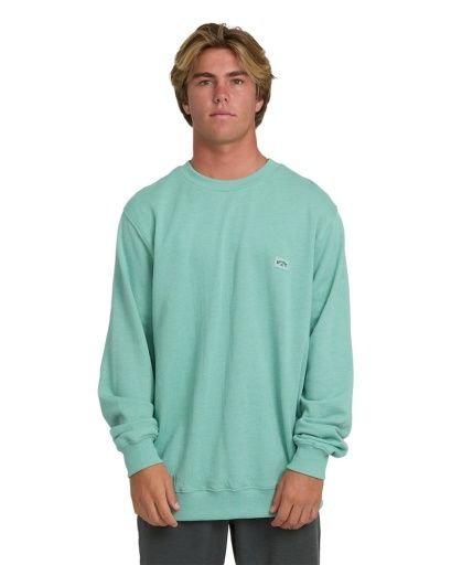M All Day Crew, Color: Granite Grn, Size: MD